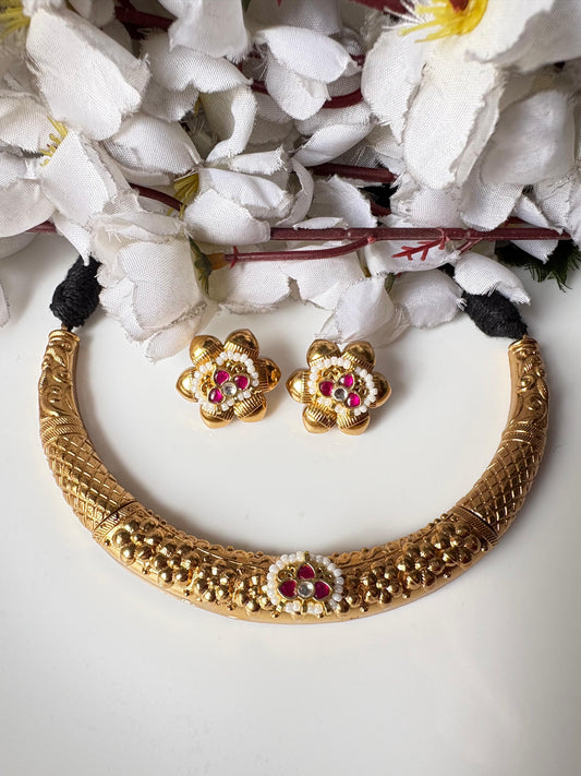 Traditional Temple Bloom Necklace