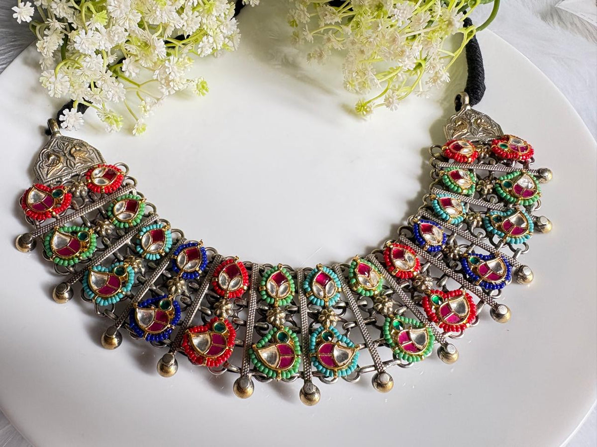 ROYAL KUNDAN FUSION | Statement SLA Necklace