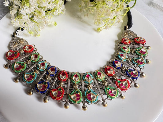 ROYAL KUNDAN FUSION | Statement SLA Necklace