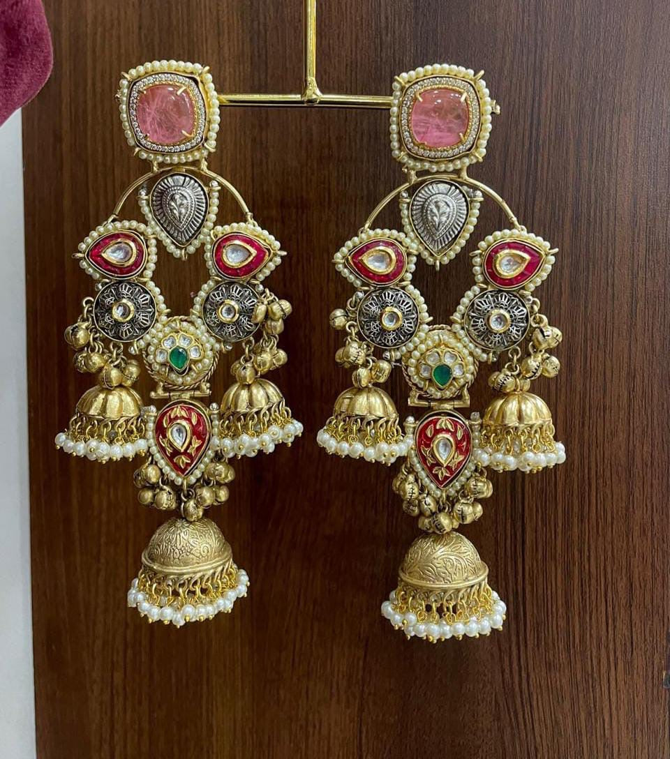 Royal Grace Pachi Kundan Long Jhumka🫶🏼💕