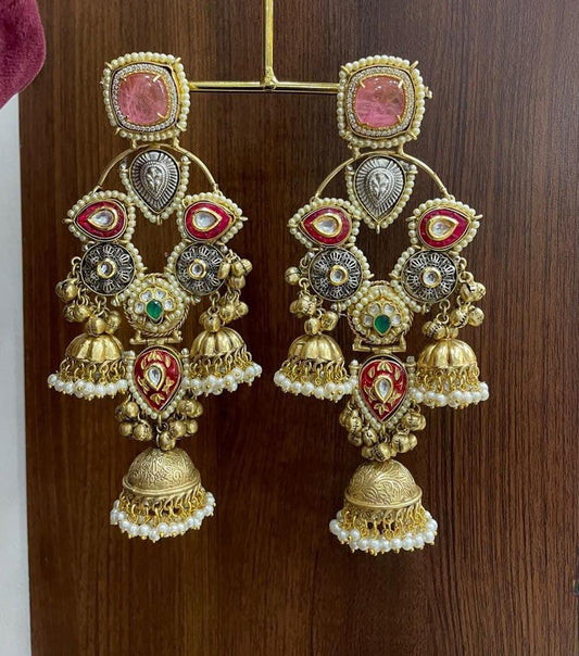 Royal Grace Pachi Kundan Long Jhumka🫶🏼💕