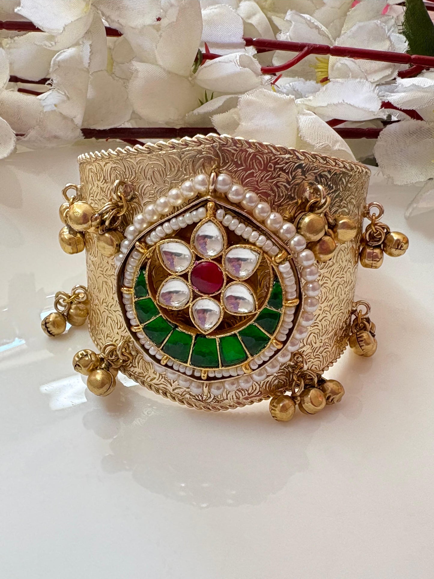 Heritage Luxe Gold Plated Kundan Kada