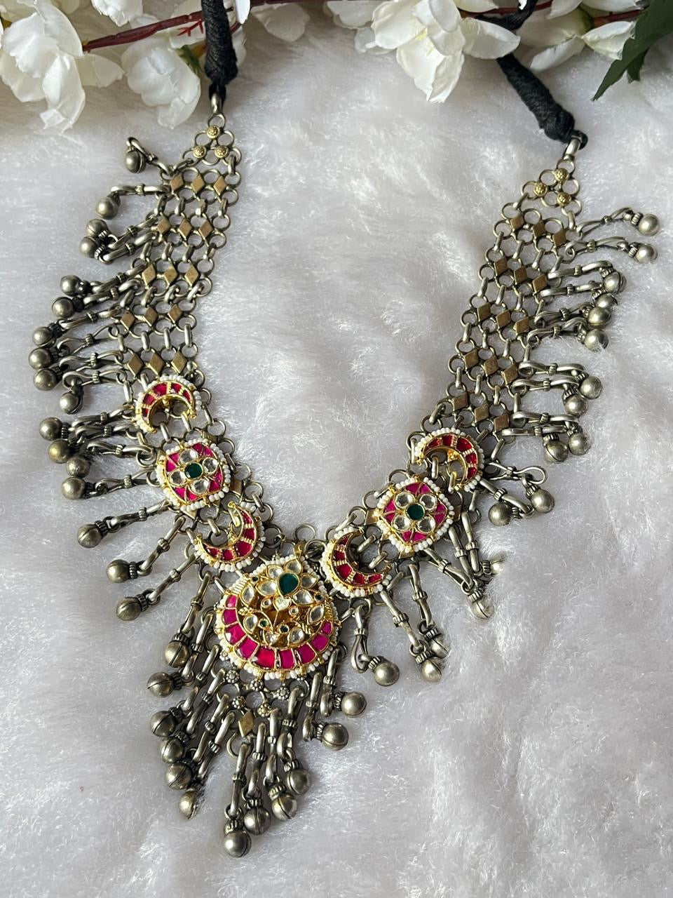 Vintage Glam Meenakari Choker Set