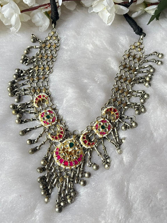 Vintage Glam Meenakari Choker Set