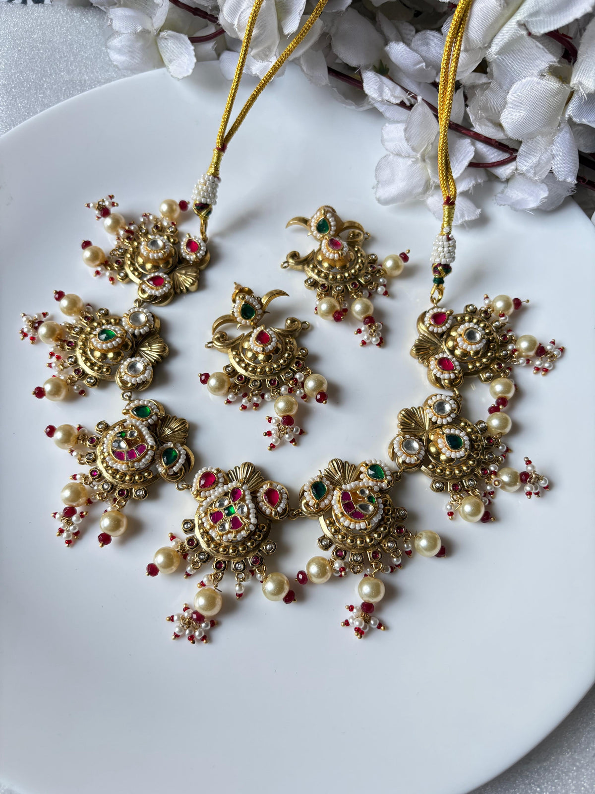 Gulnaar Pachi Kundan Necklace