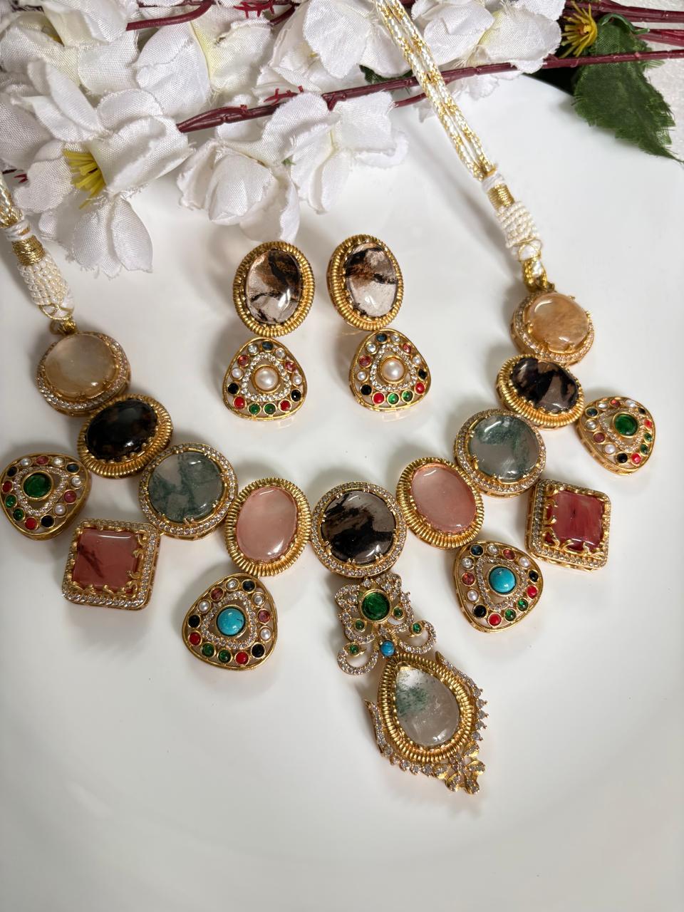 Luxury Polki Multigem Bridal Set