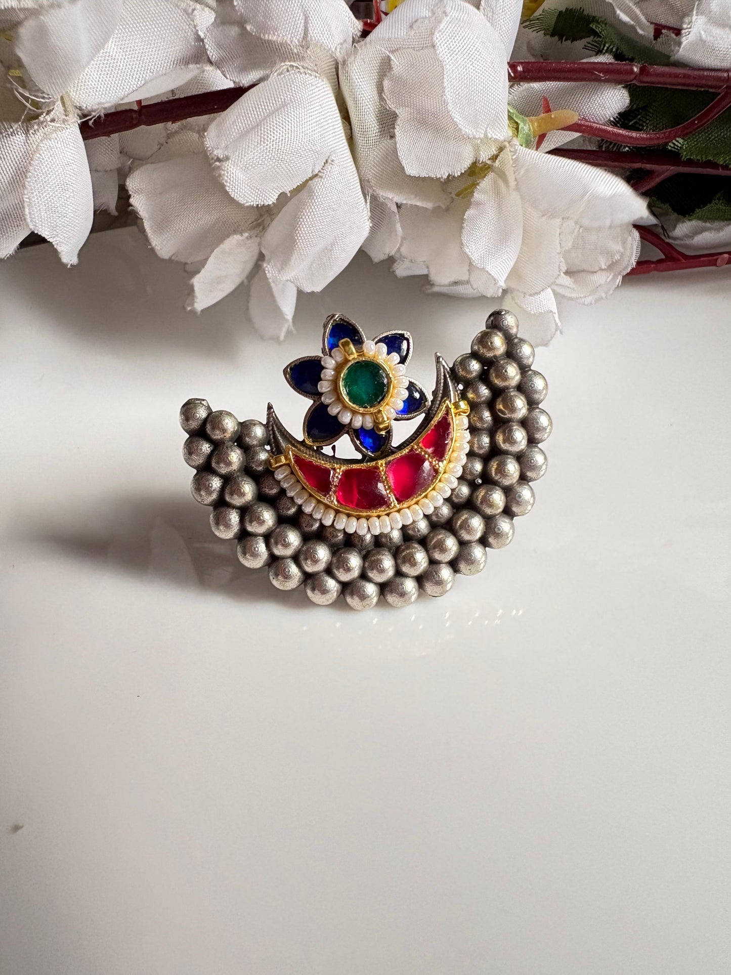 Handcrafted Floral Oxidized Accessory