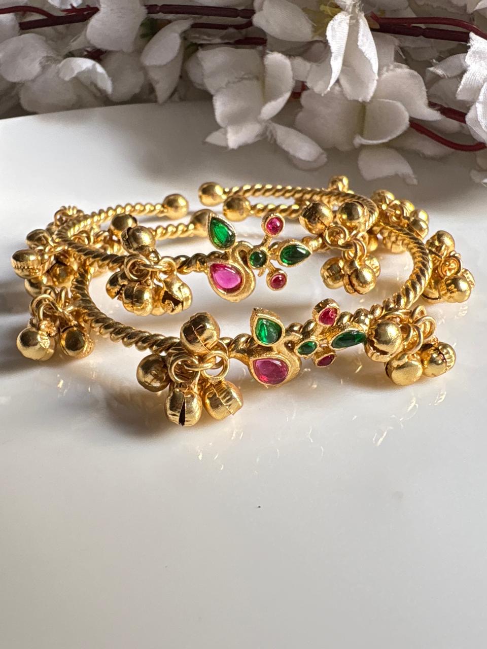 Maharani Kundan Charm Bangles