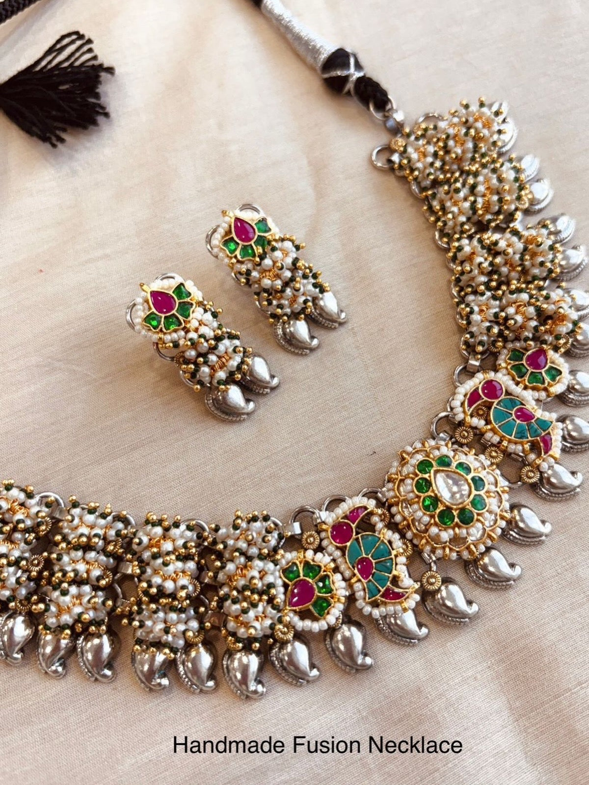 Noor-E-Gul Fusion Necklace Set