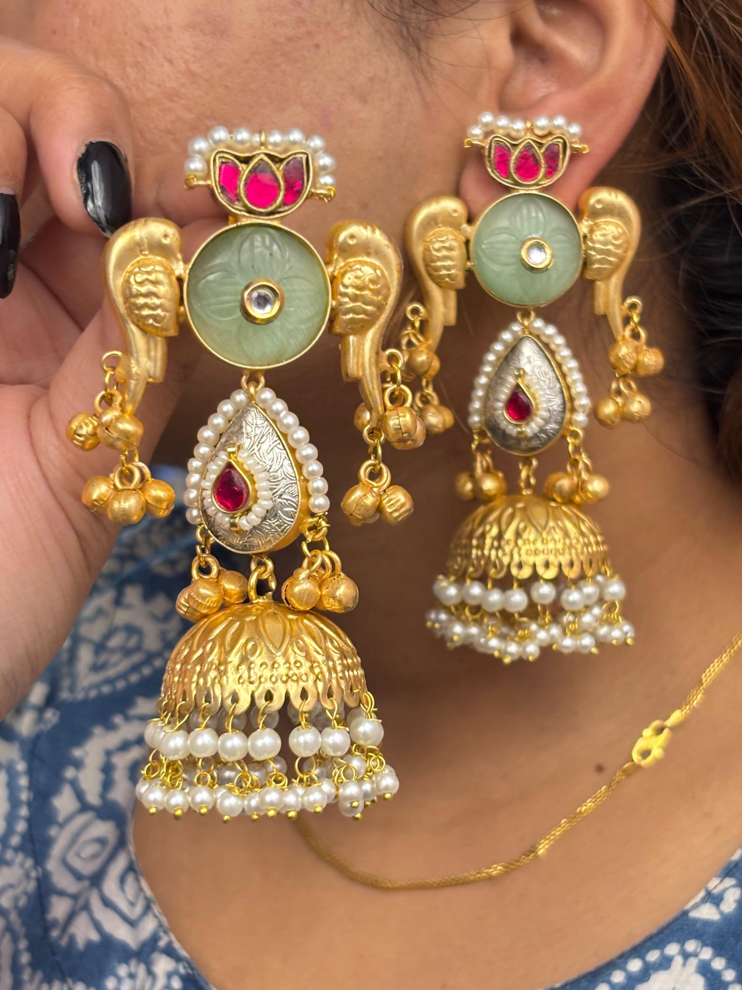 Pachi Fusion Floral Jhumkas💫💫