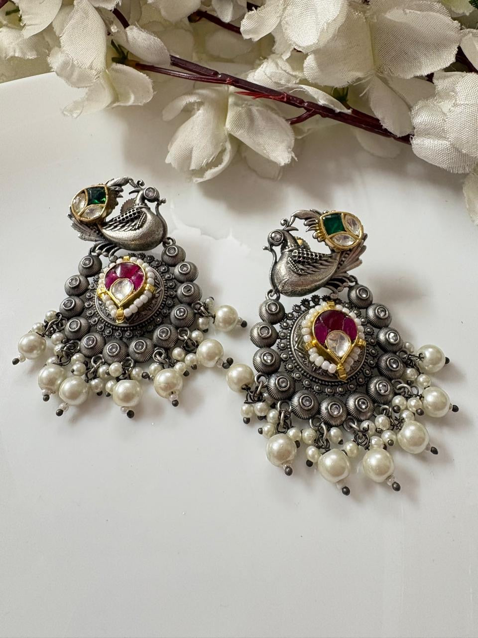 Royal Mor Kundan Pearl Earrings
