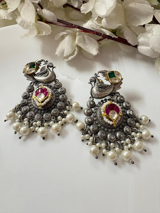 Royal Mor Kundan Pearl Earrings