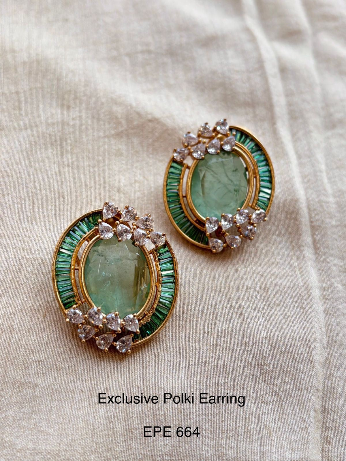 Royal Halo Polki Earrings