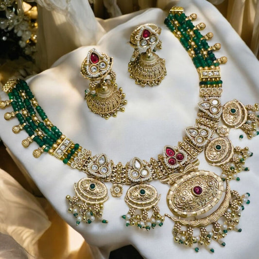 5 Pendant Rajwadi Necklace Set