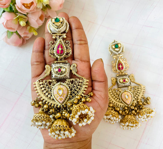 Vintage-Inspired Gold-Plated Earrings