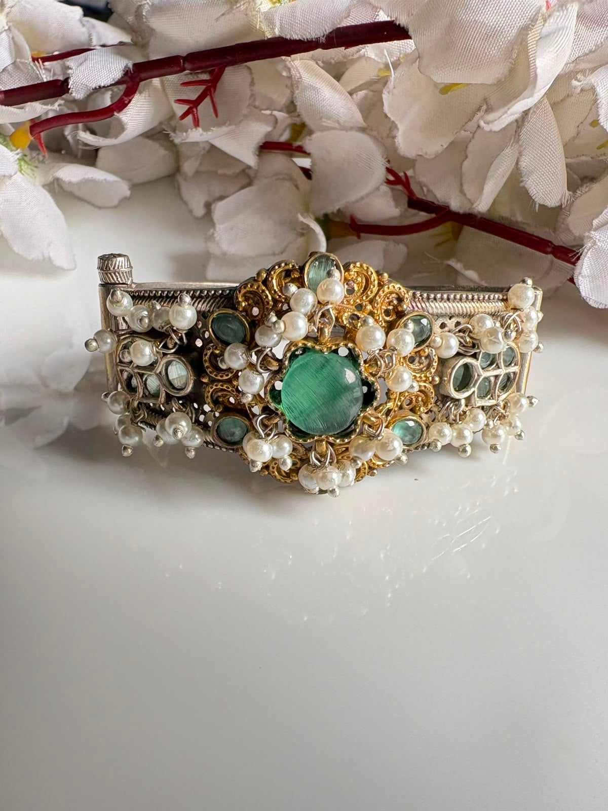 Rajwadi Blue Stone Cuff