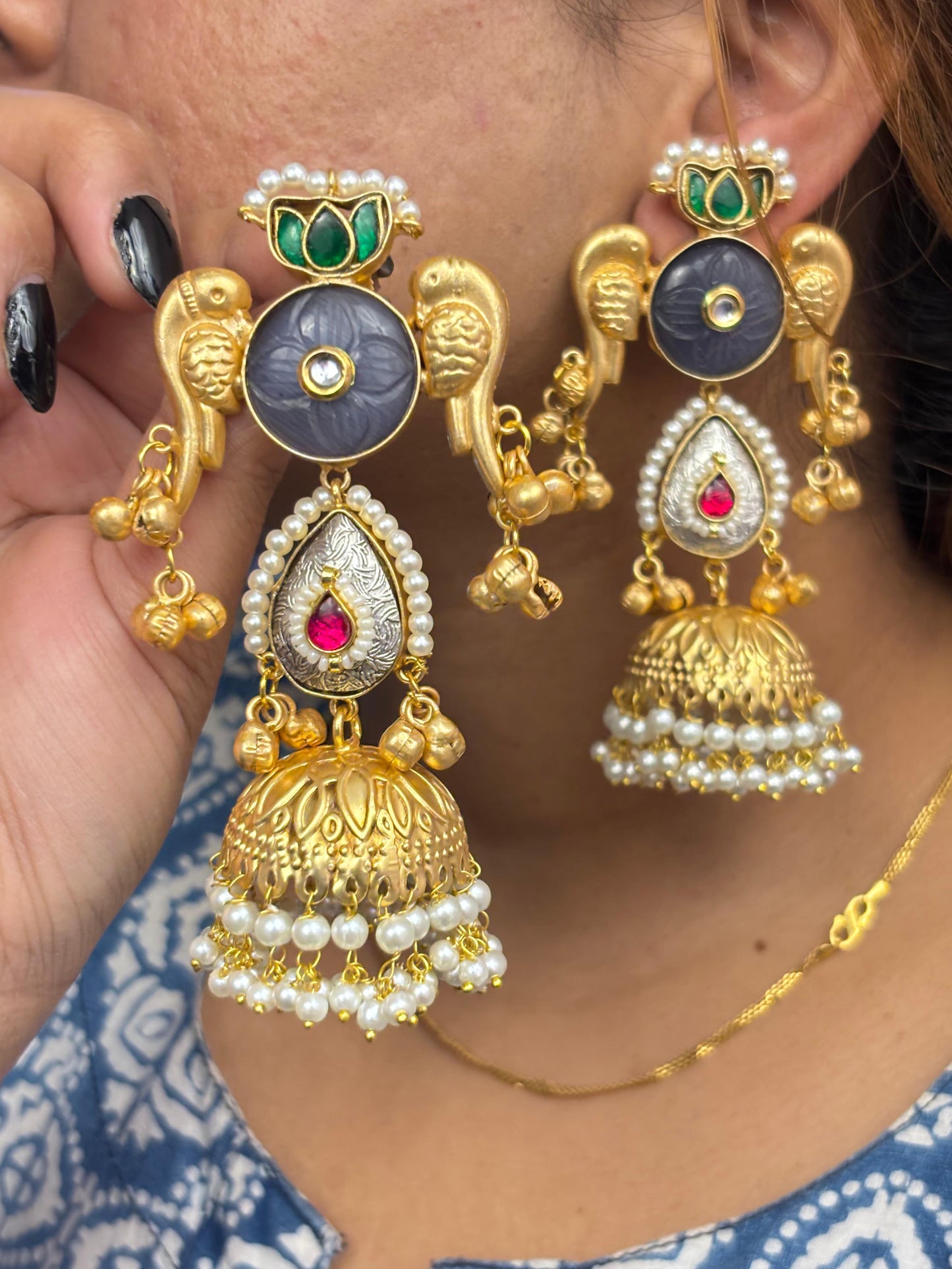 Pachi Fusion Floral Jhumkas💫💫