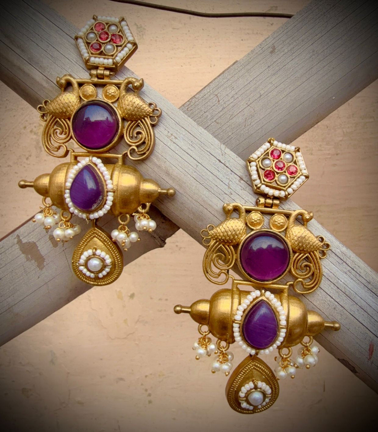 Stone-Studded Jhumkas