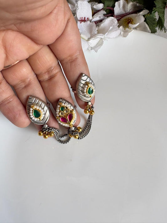 Royal Kundan Ghungroo Ring