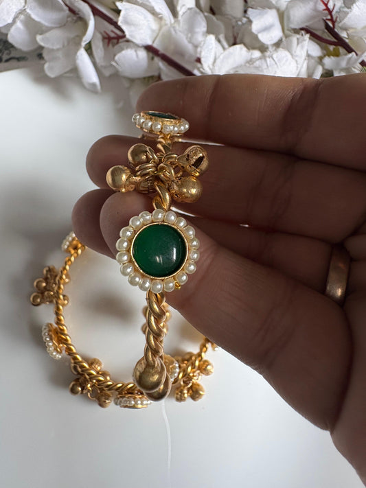 Traditional Flower Design Bangles with Ghungroo
