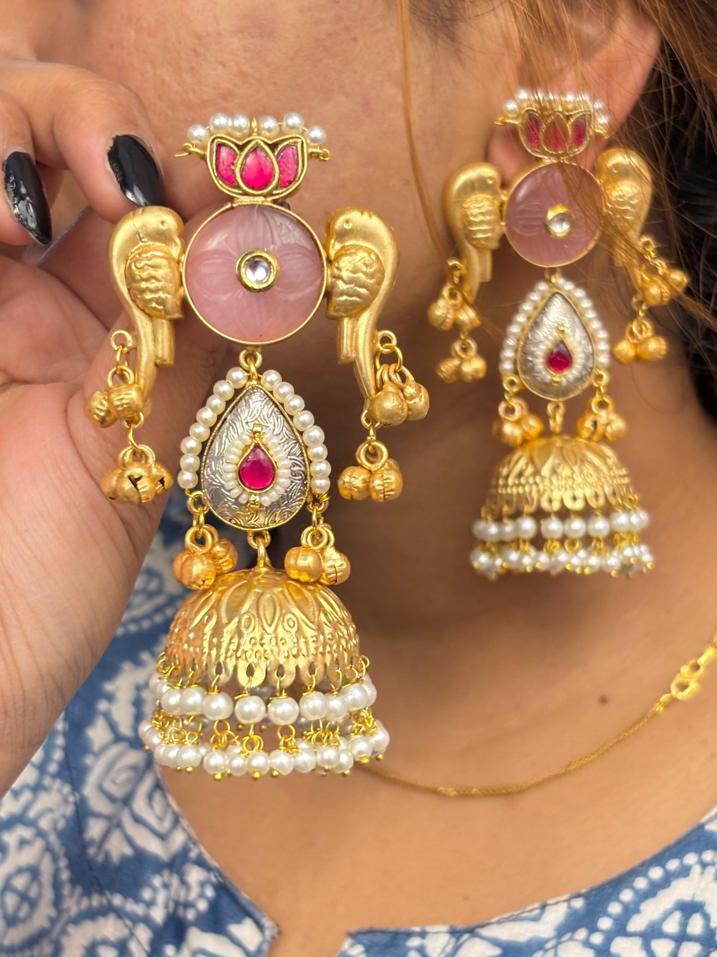 Pachi Fusion Floral Jhumkas💫💫