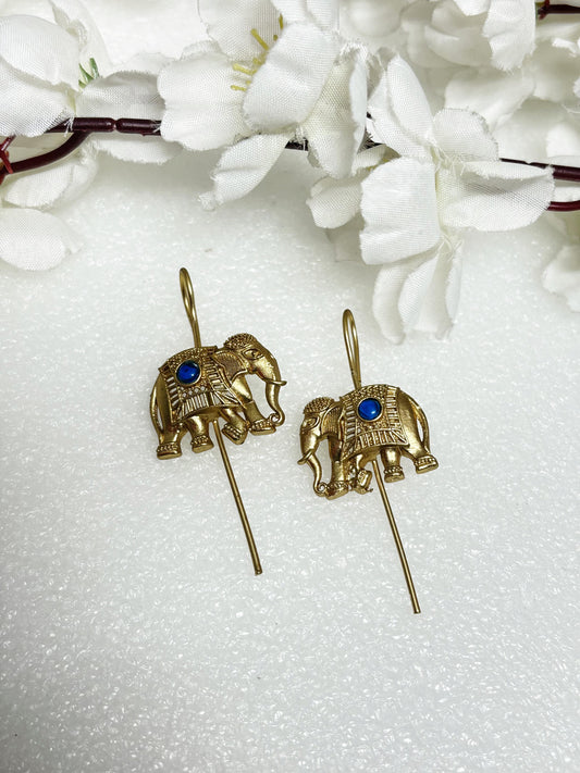 Gold Antique Elephant Design Earcuff
