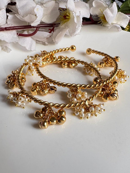 Festive Pearl & Ghungroo Bangles