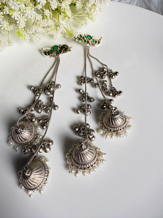 Royal Pearl Ghungroo Jhumkas