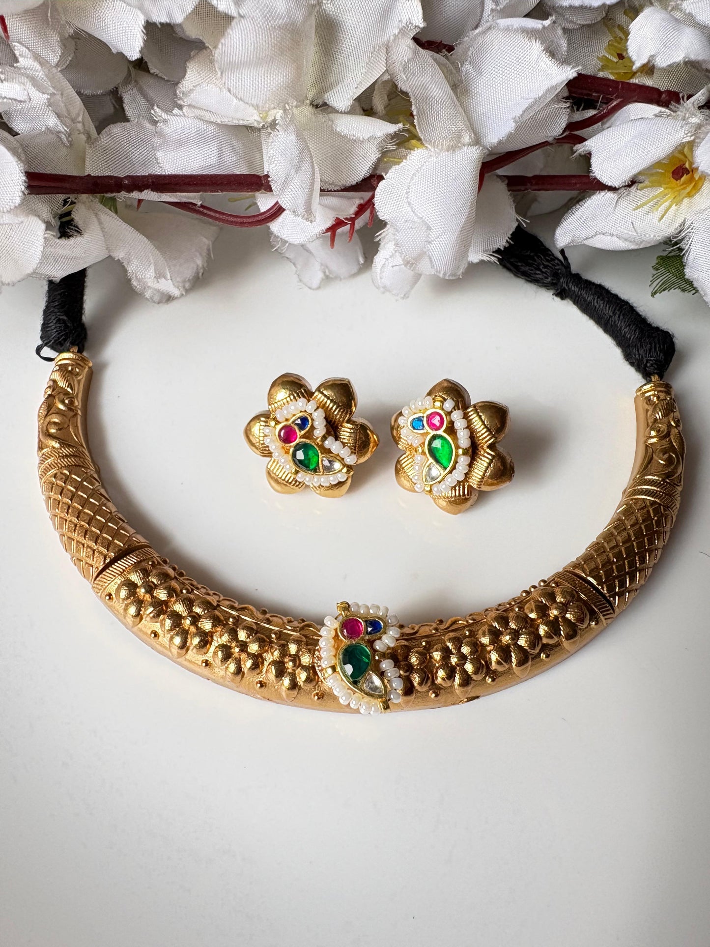Maharani Ruby Pearl Necklace