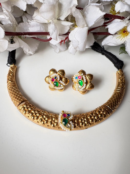 Maharani Ruby Pearl Necklace