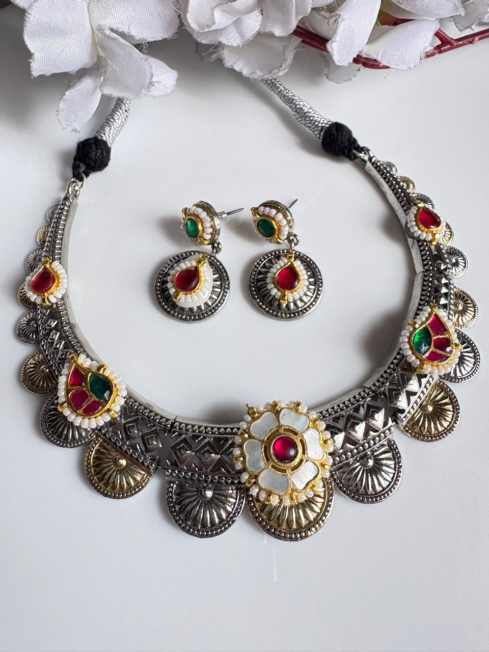 Pachi Kundan Heritage Necklace