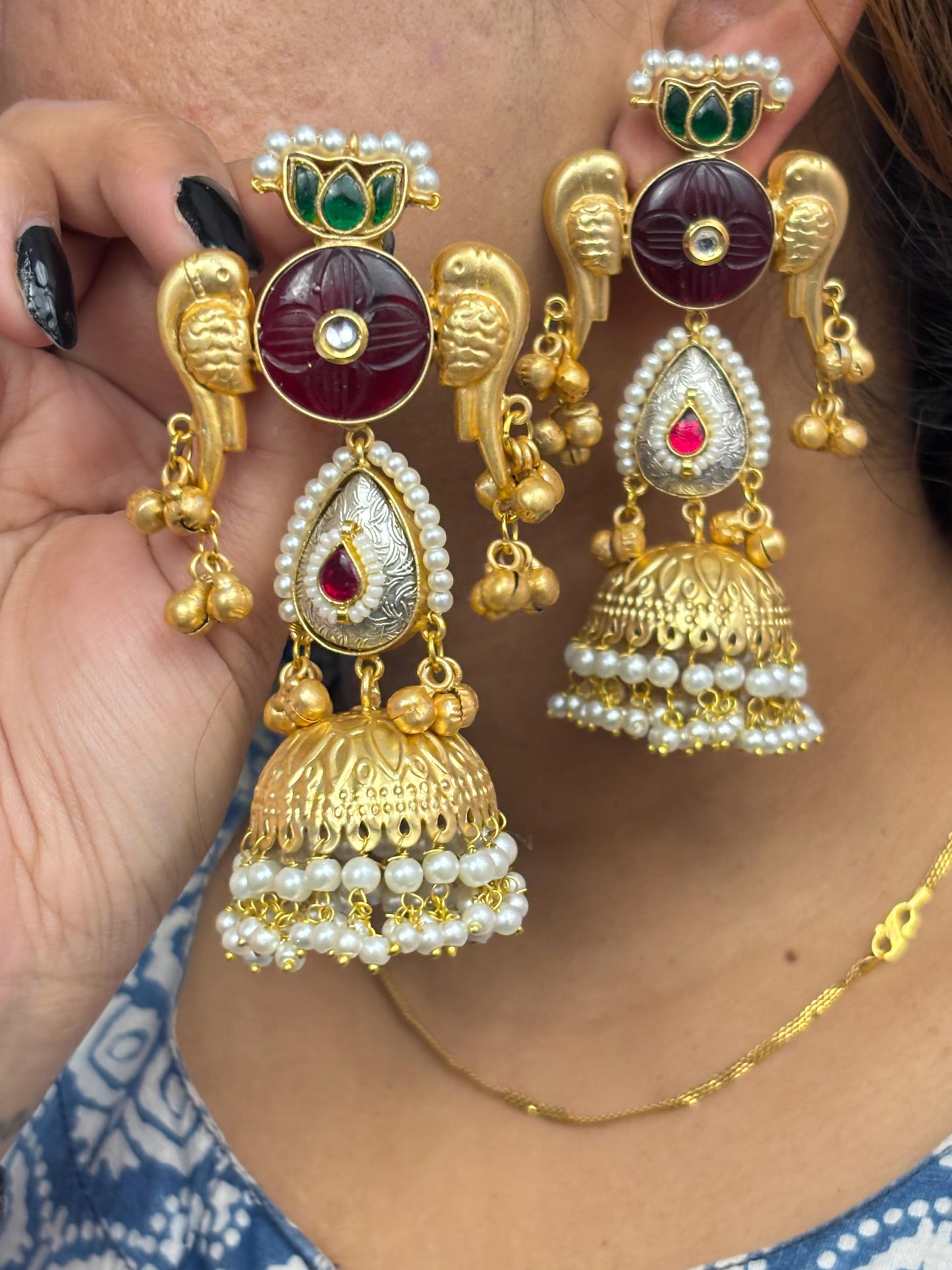 Pachi Fusion Floral Jhumkas💫💫