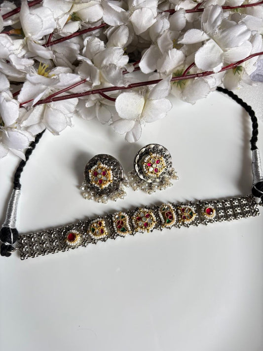 Royal Heritage Kundan Hasli Necklace Set