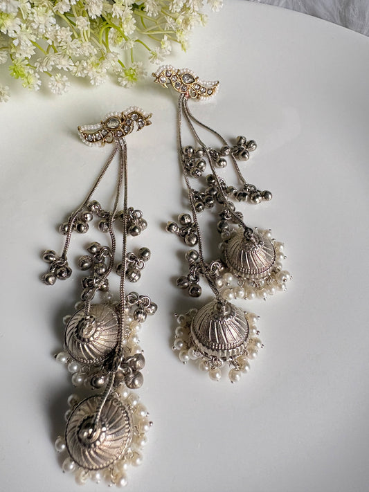 Royal Pearl Ghungroo Jhumkas