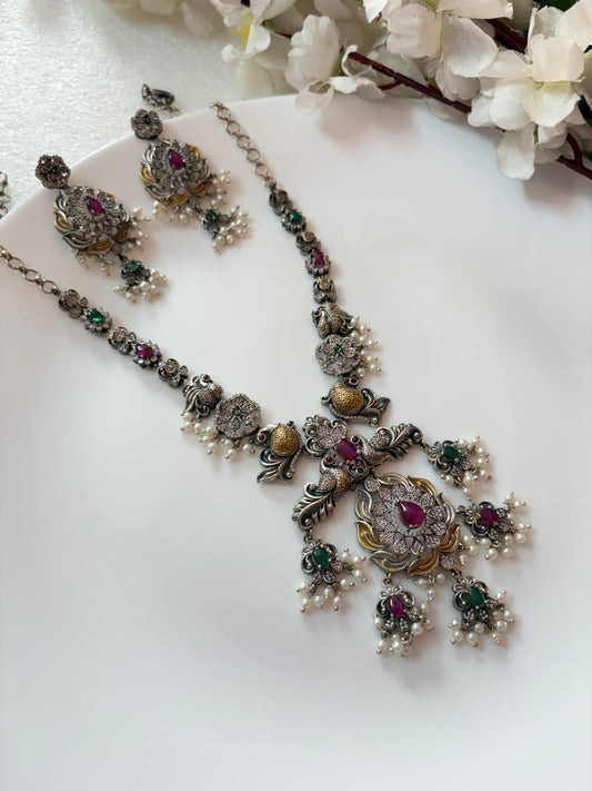 Heritage Ruby & Emerald Temple Necklace