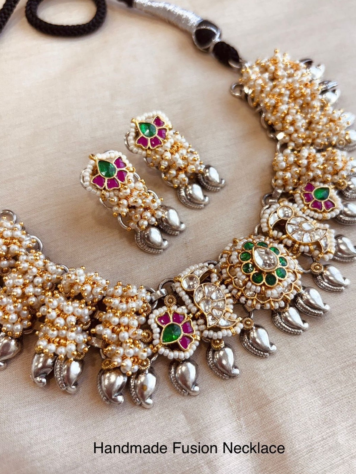 Rangrez Pearl Fusion Necklace