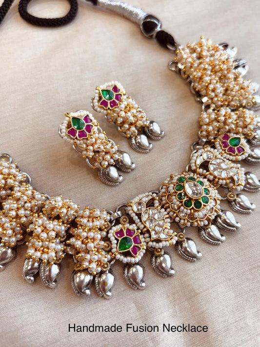 Rangrez Pearl Fusion Necklace