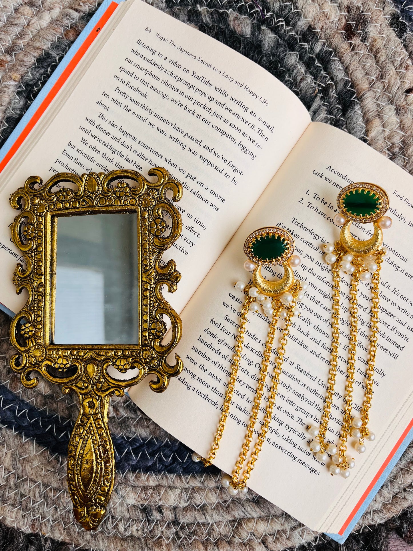 Kashmiri Earrings with pearl 🙈😅😍