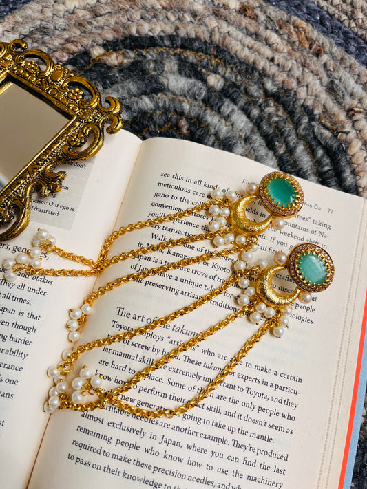 Kashmiri Earrings with pearl 🙈😅😍