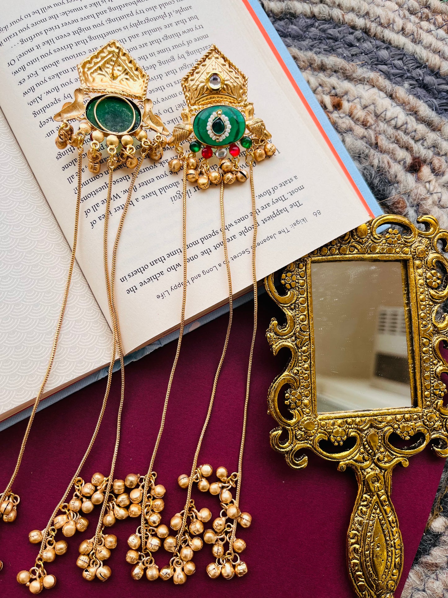 Antique Gold Dangler Earrings🦋🦋