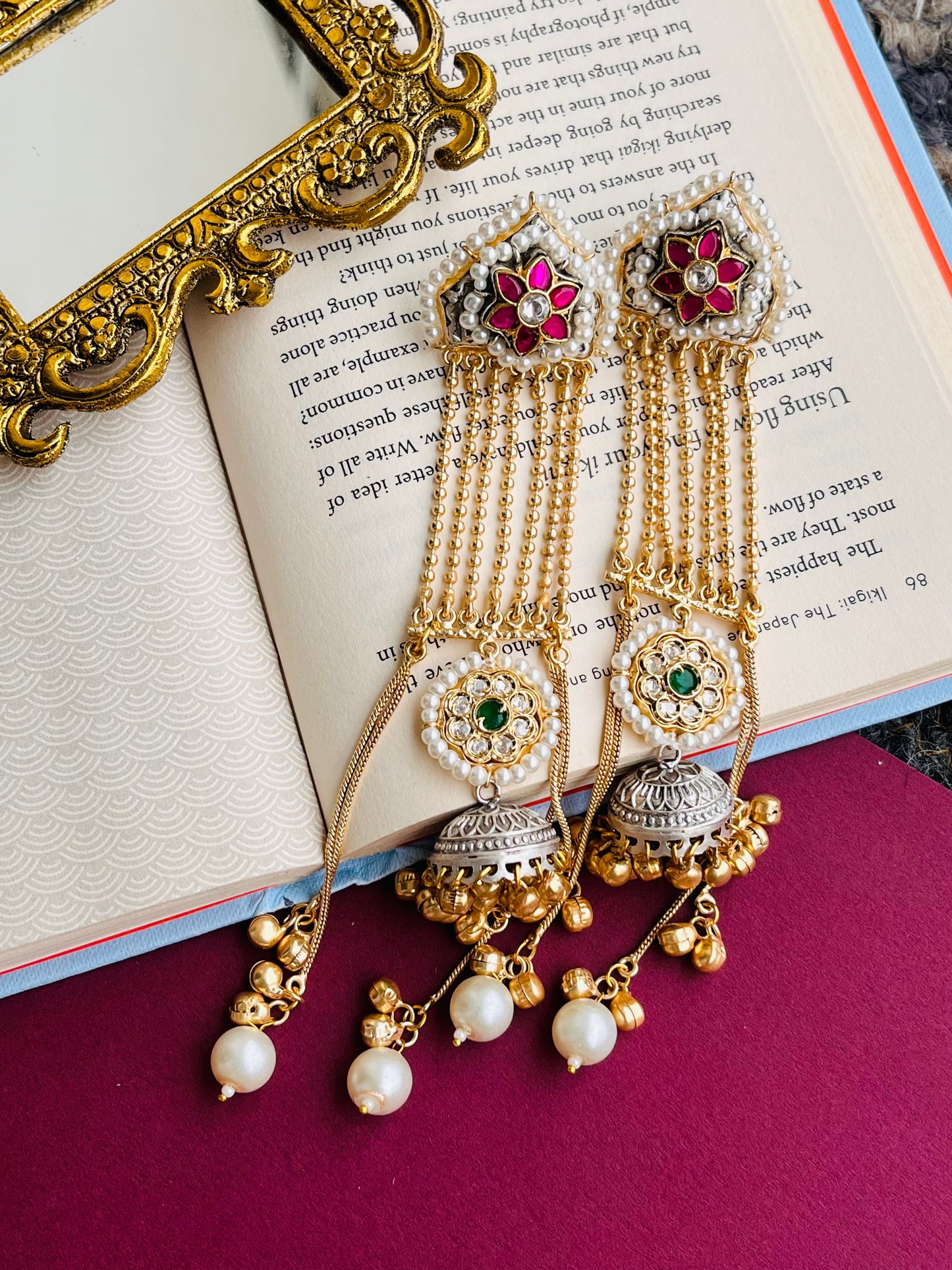 Luxury Indian Wedding Long Earrings🦋