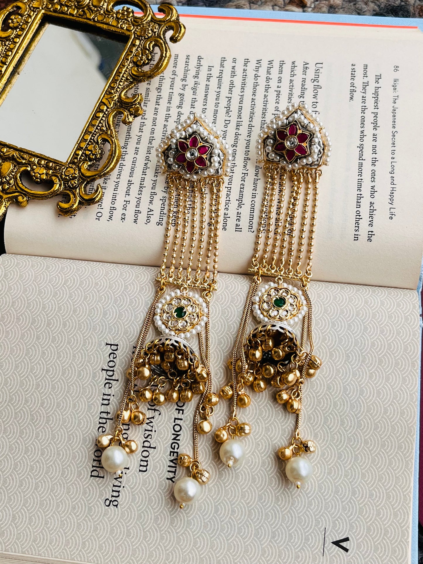 Luxury Indian Wedding Long Earrings🦋