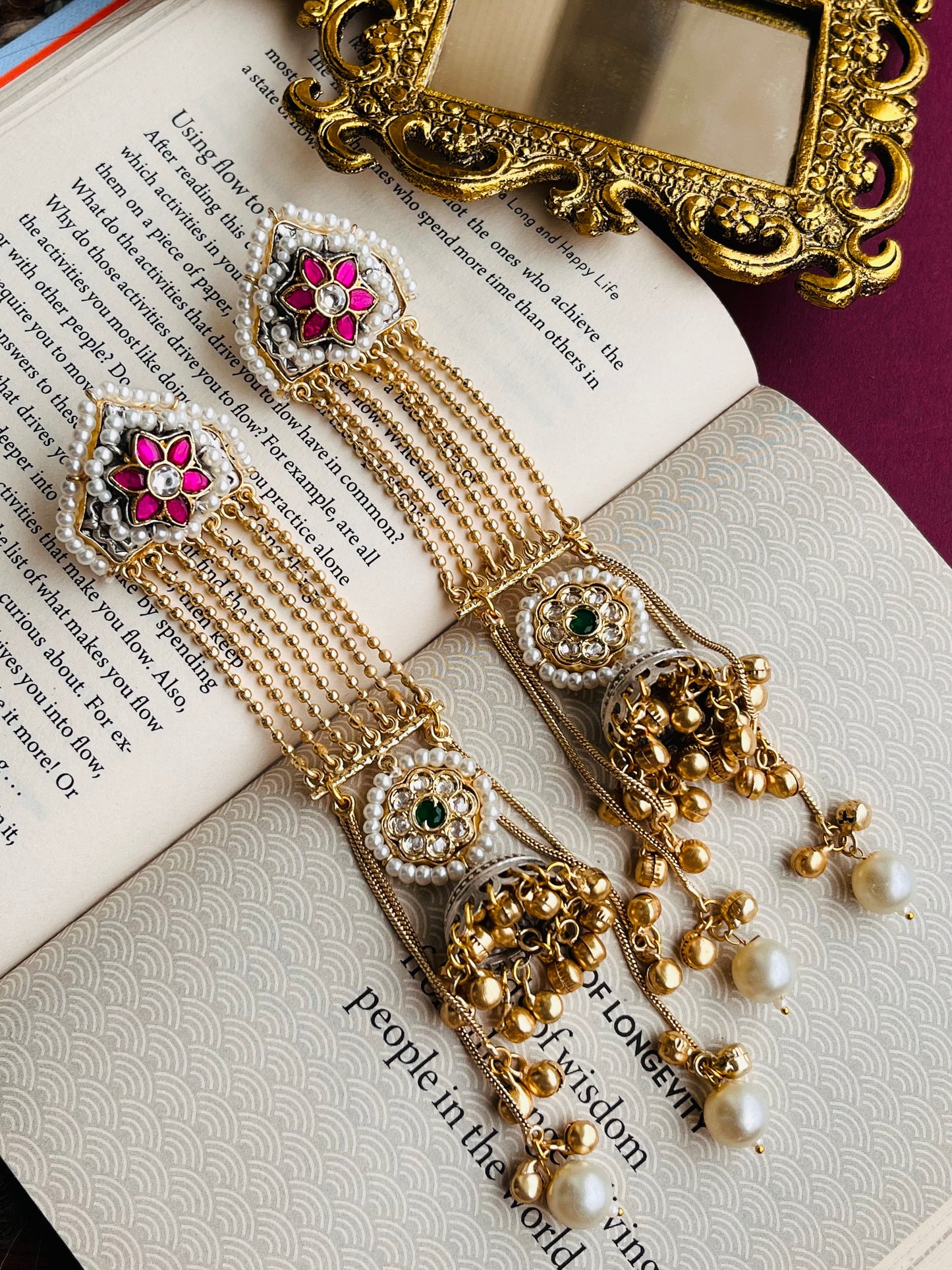Luxury Indian Wedding Long Earrings🦋