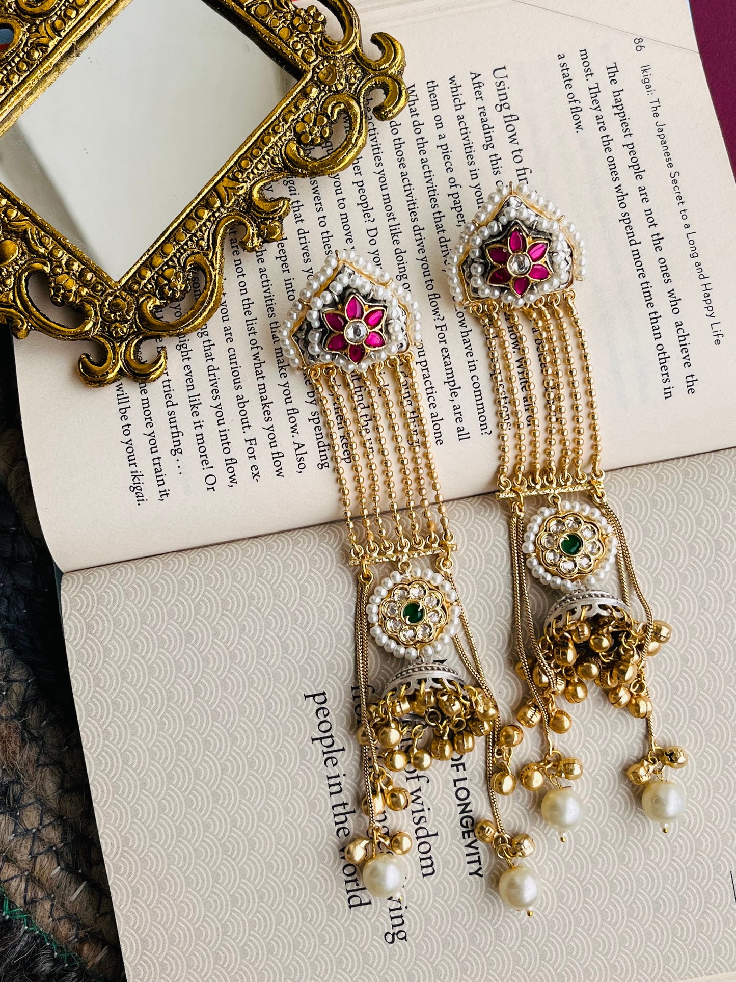 Luxury Indian Wedding Long Earrings🦋