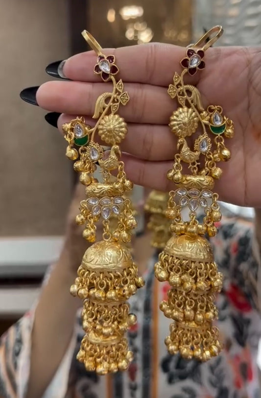 Heritage Gold Look Bridal Earrings🦋🦋🦋