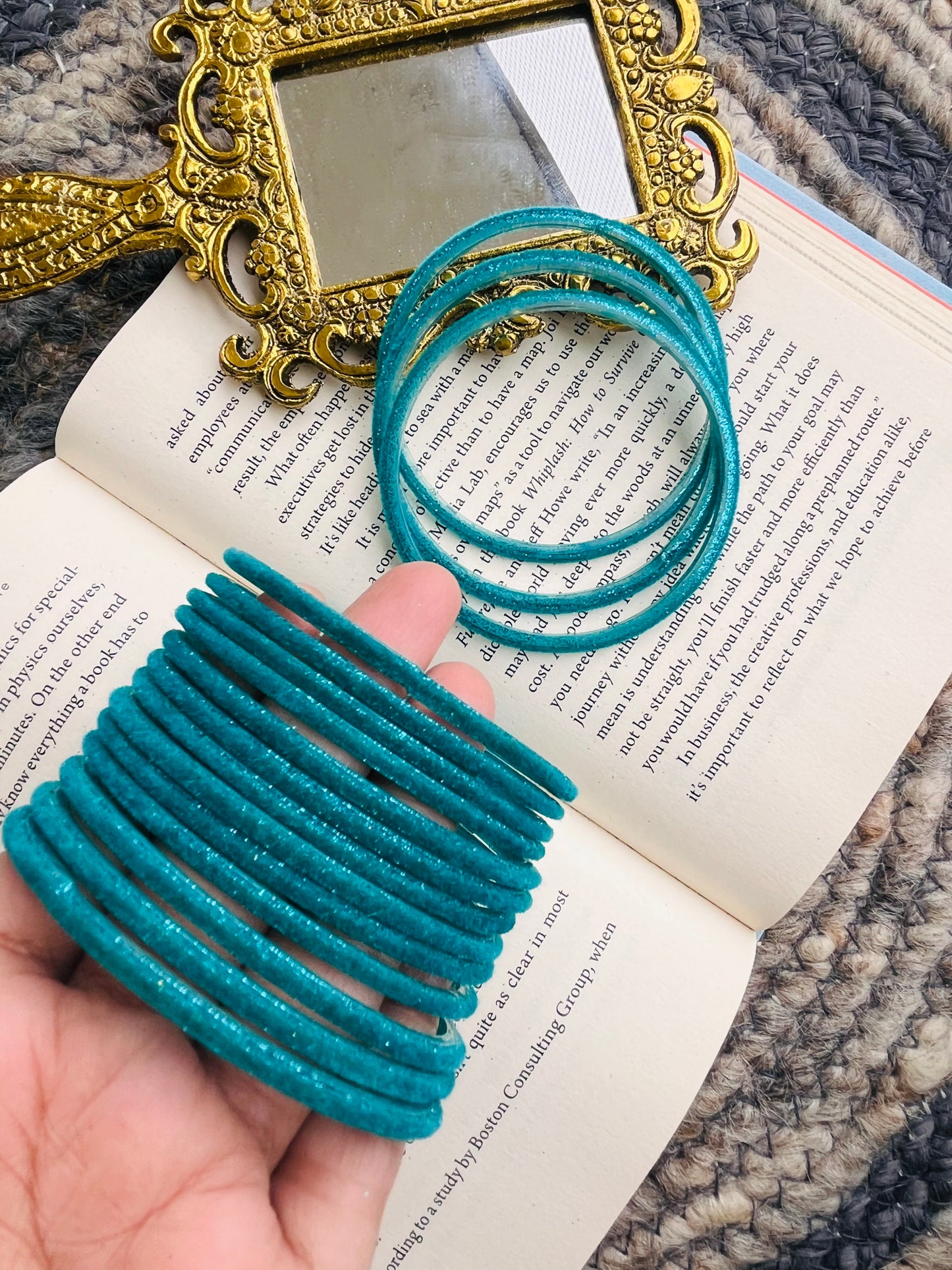 Set of 24 Plain Velvet Metal