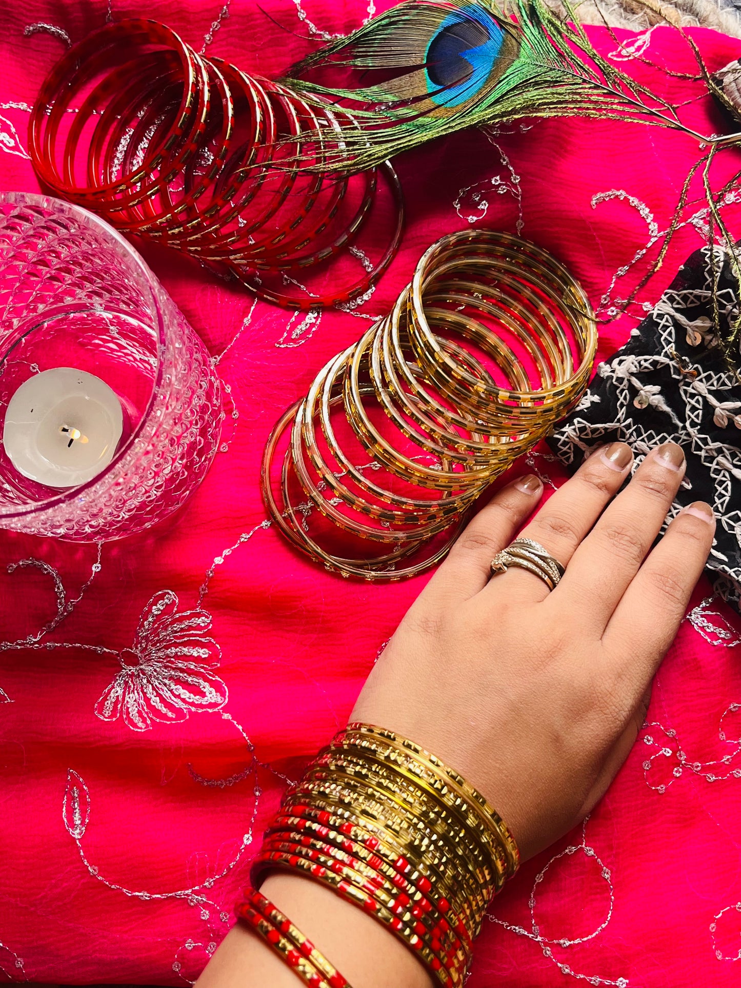 Set of 24 Plain metal bangles