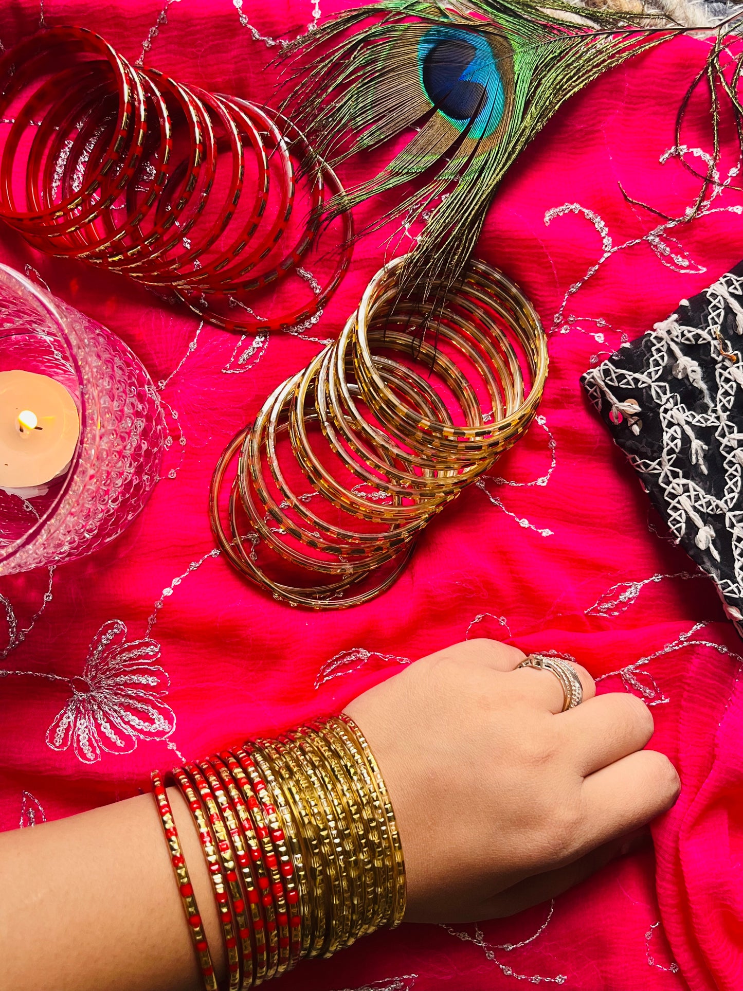 Set of 24 Plain metal bangles