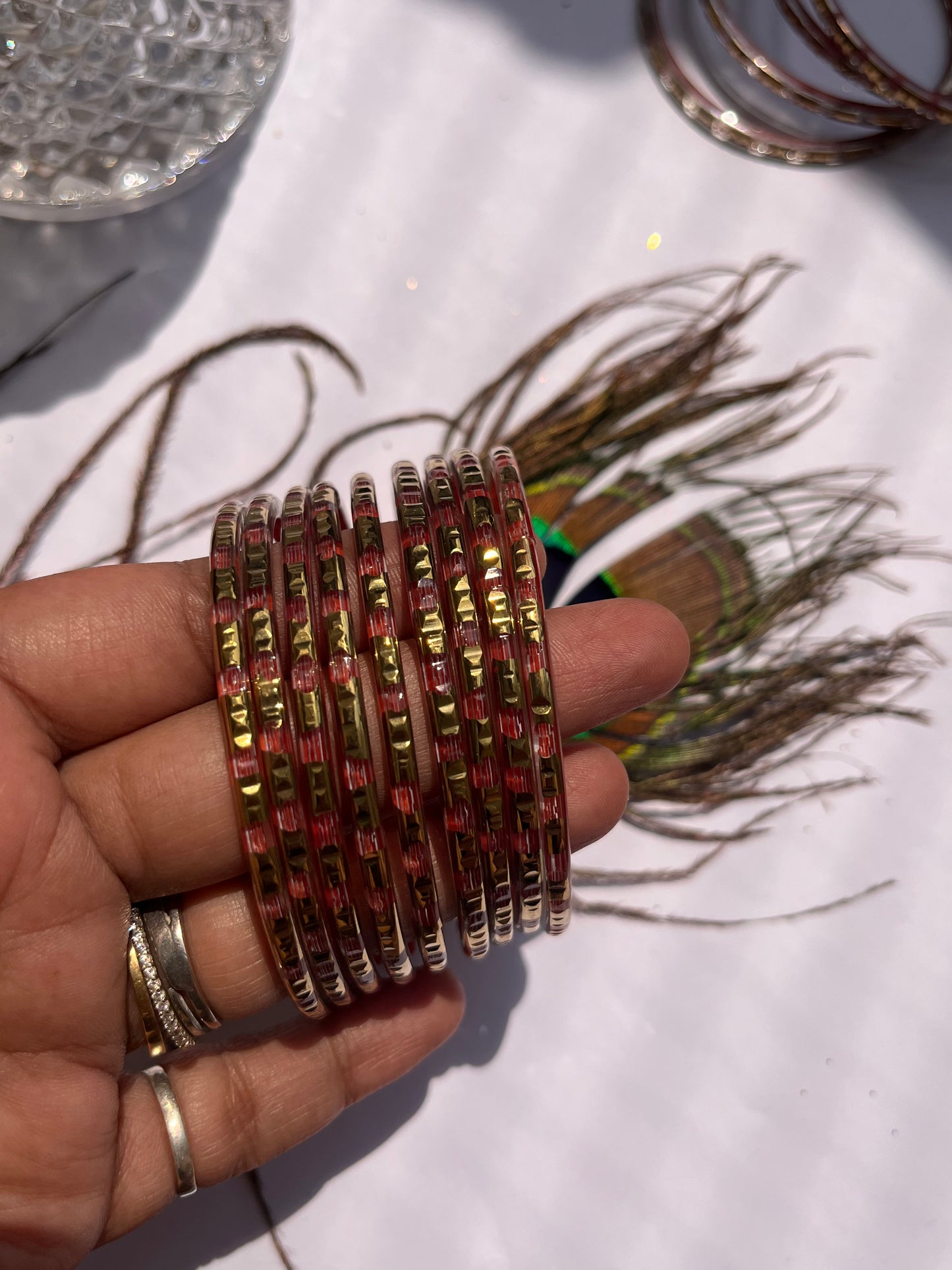 Set of 24 Plain metal bangles