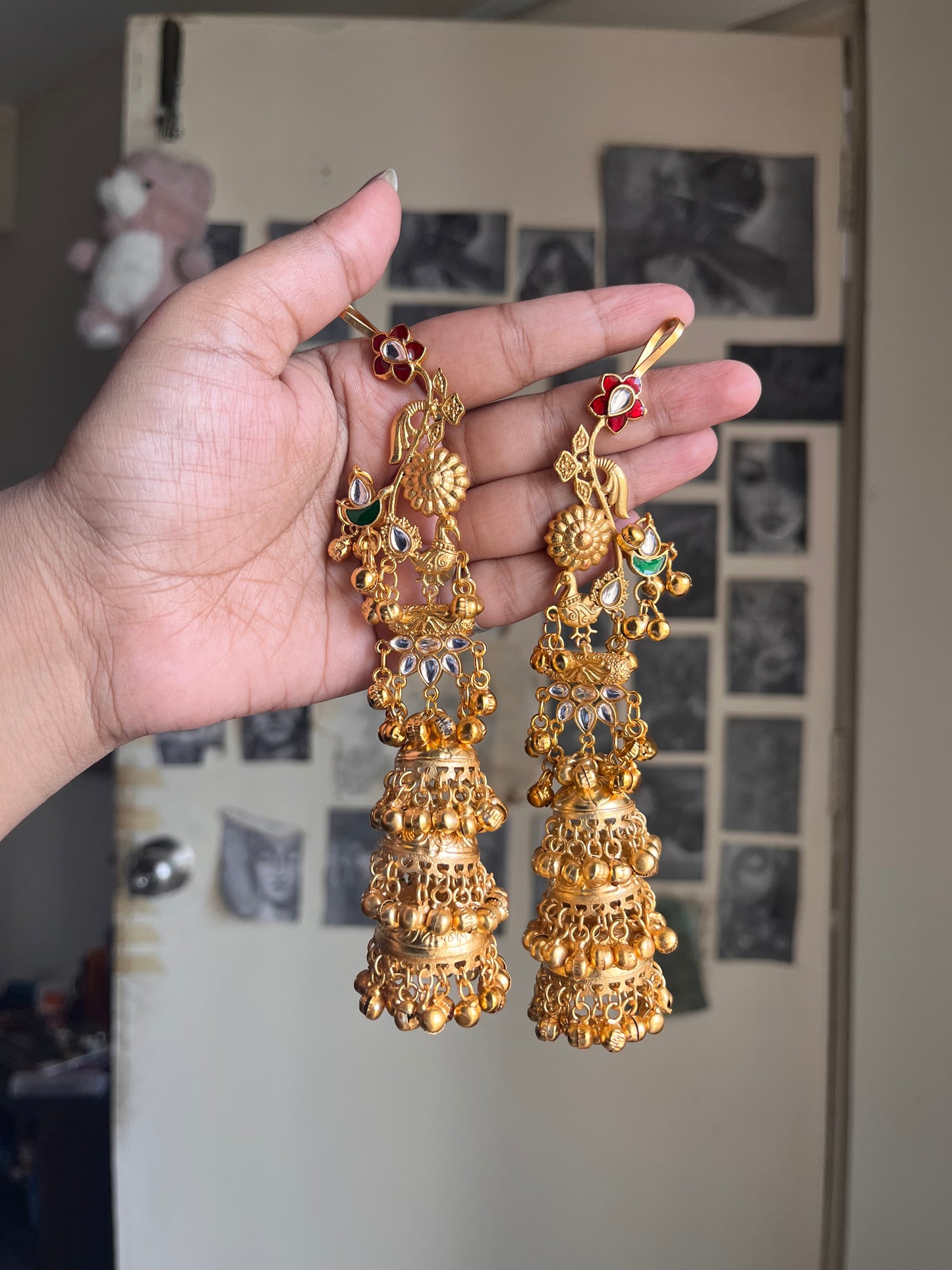 Heritage Gold Look Bridal Earrings🦋🦋🦋